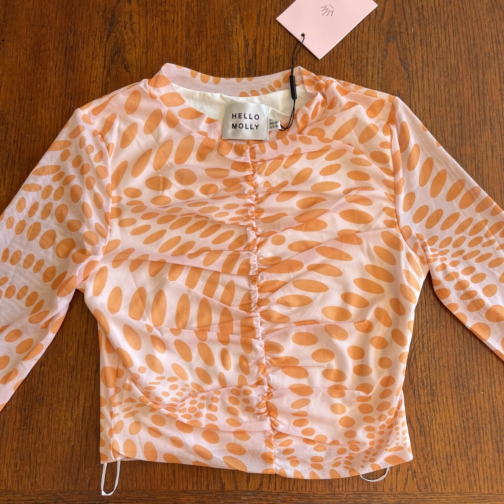 Hello Molly Retro Lover Crop Top Size 4